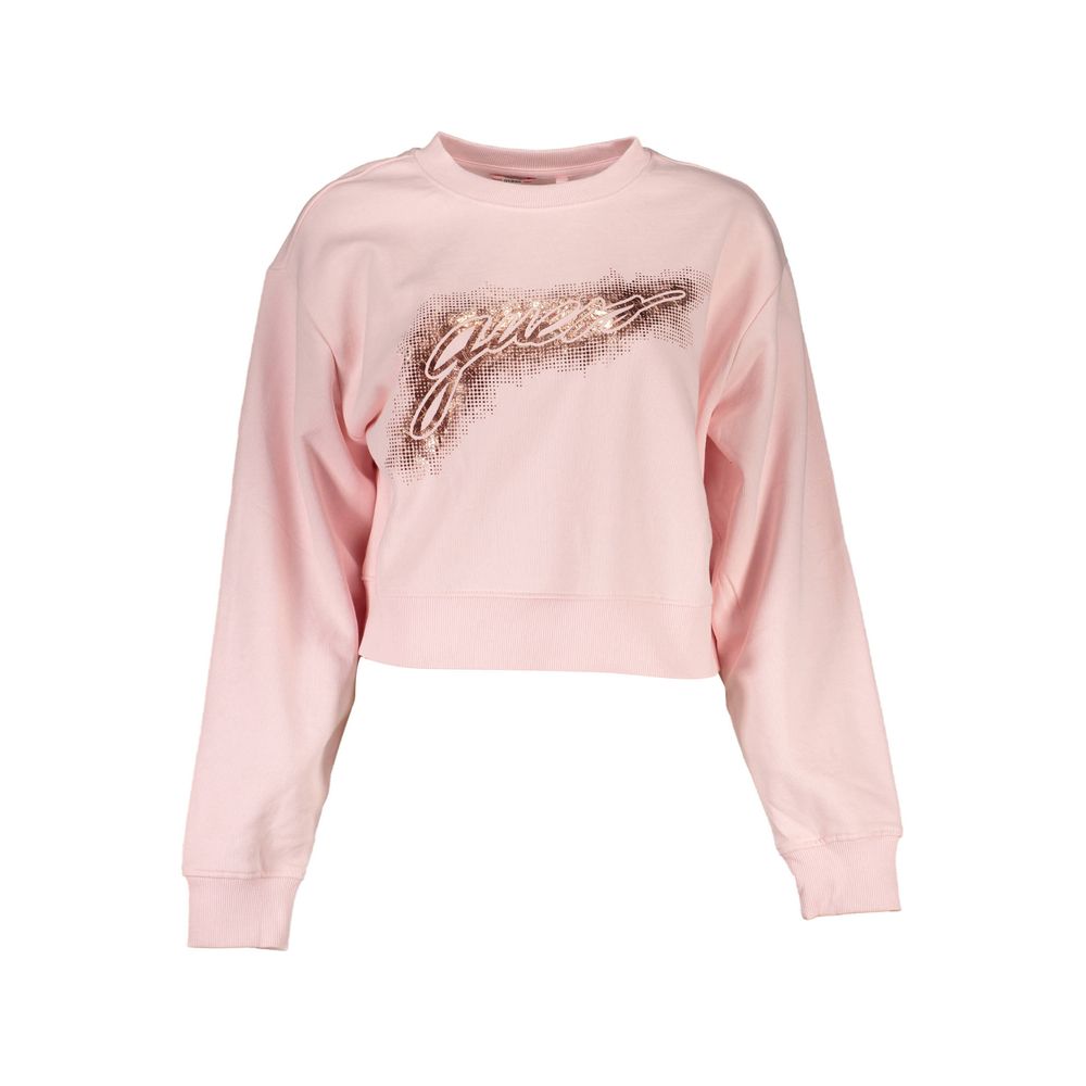 Guess Jeans Pink Cotton Sweater